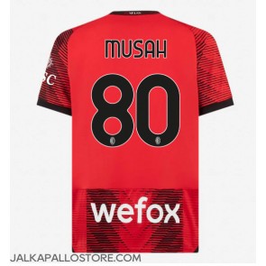 AC Milan Yunus Musah #80 Kotipaita 2023-24 Lyhythihainen